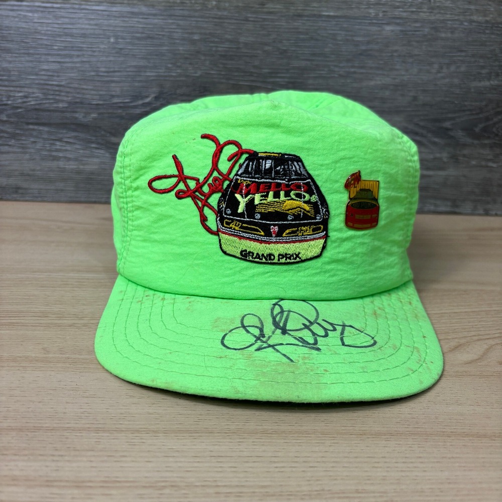 Vintage Kyle Petty Hat Cap Snapback Green Nylon Mellow Yellow‎ USA Made AUTO